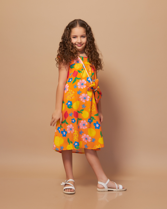 Vestido Naranja Frutas