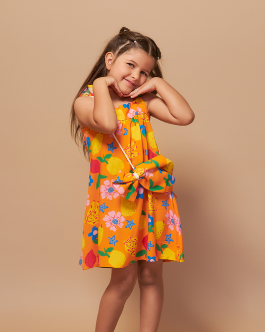 Vestido Naranja Frutas