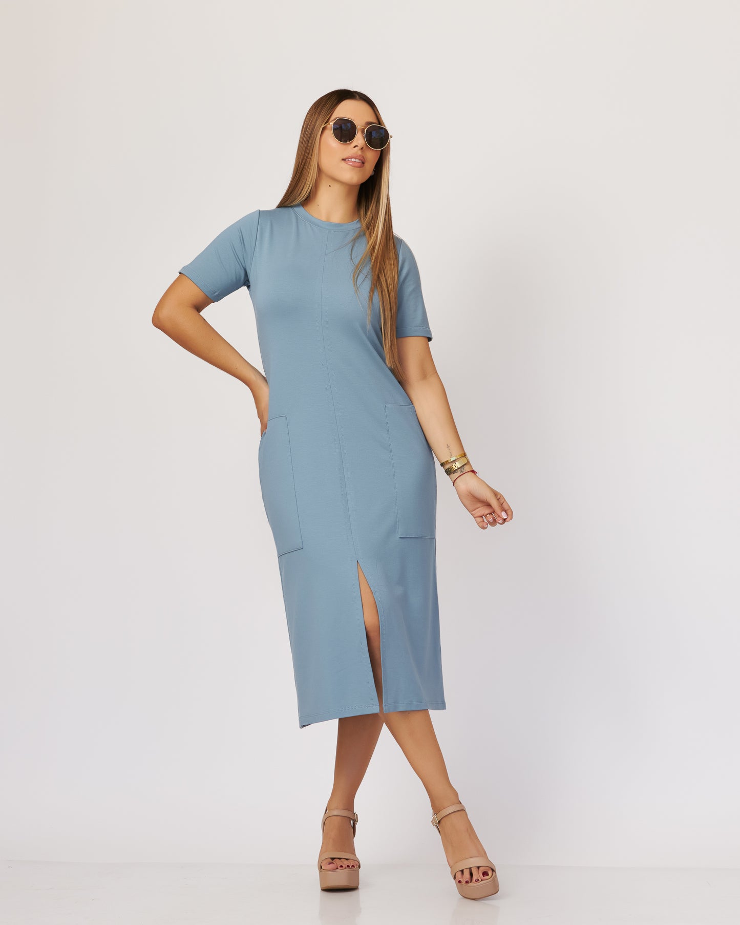 Vestido Manga Corta