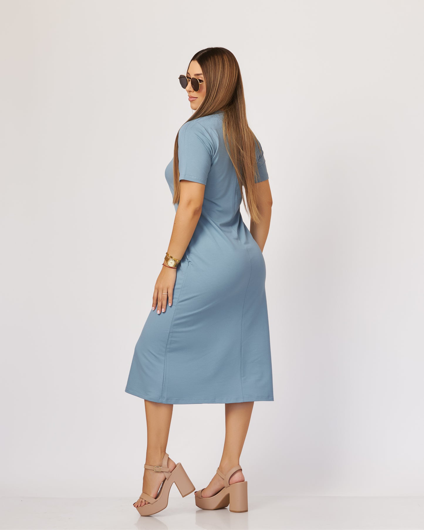 Vestido Manga Corta