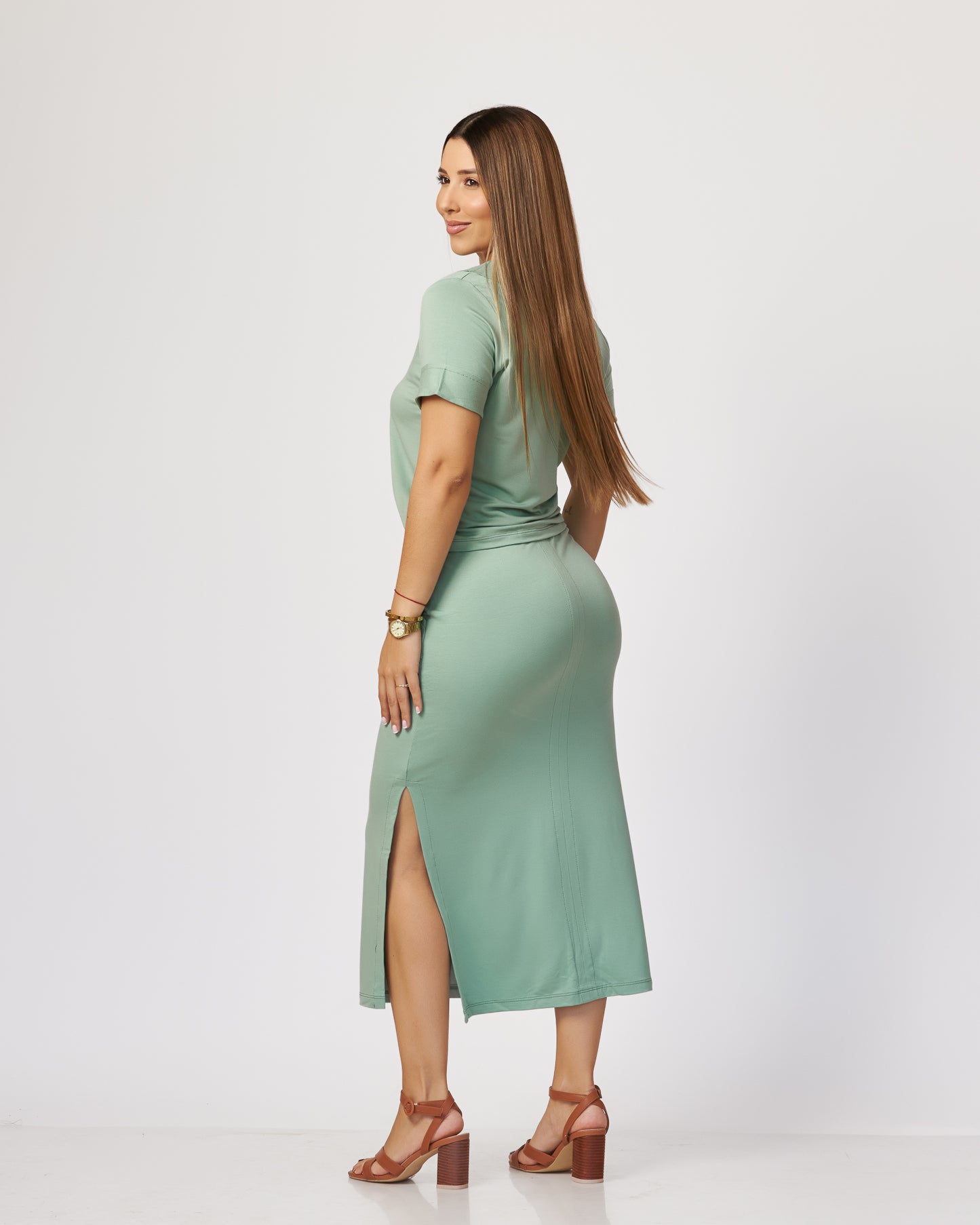 Set de falda Midi y blusa V